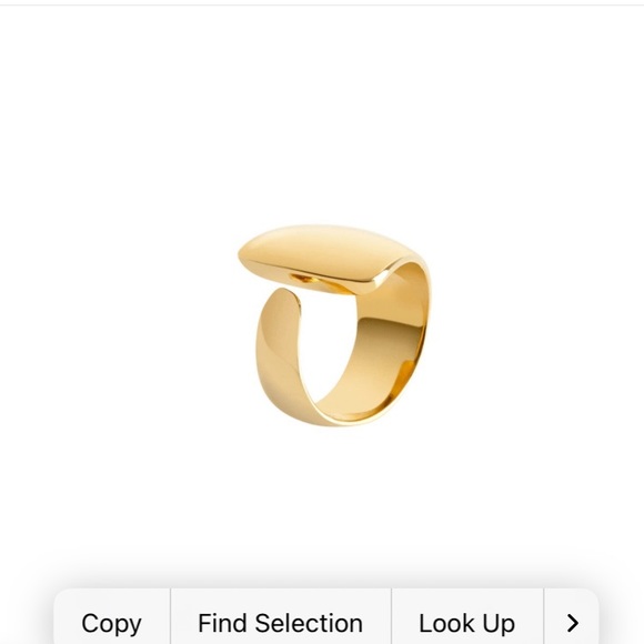 Aurate arc gold ring band minimalistic vermeil size 8 - Picture 3 of 10